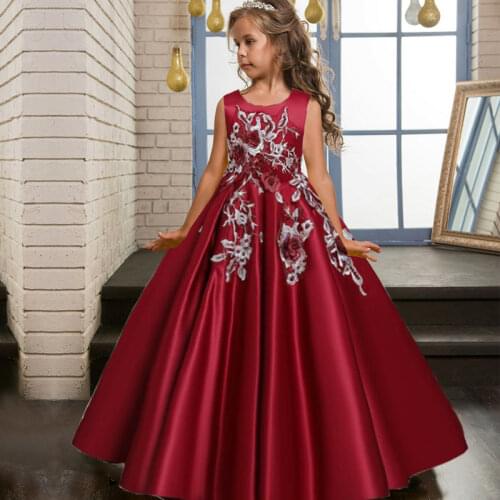 Summer Wedding White Dress for Girls Princess Birthday Banquet Flower Kid Clothing Party Evening Girls Dress Vestidos 8 14 Years