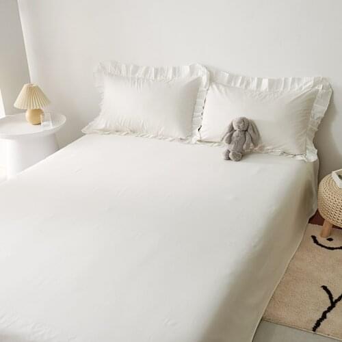White 100% Cotton Bed Sheet Pillowcase 48*74Cm Household Single Double Bed Dustproof Bedspread Bed Cover Dormitory Bed Sheet