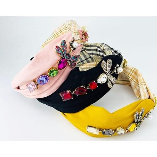 Headband Satin Bee Headband New Turban For Women Wide Size Hair band Hair Accessories Girls Hair hoop Jewelry