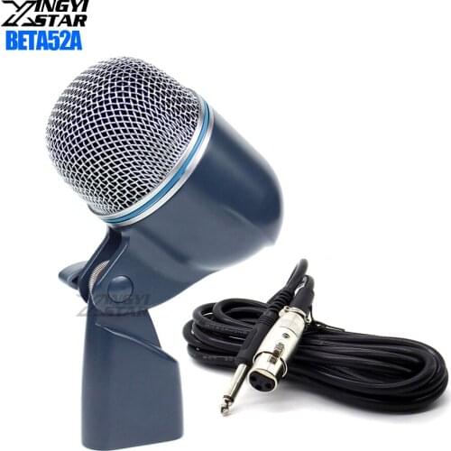 6.5mm Jack Wired Professional Percussion Snare Tom Bass Kick Drum Instrument Microphone For BETA 52A 52 BETA52A Recording Studio