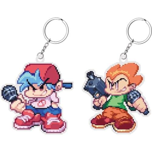 Friday Night Funkin Boyfriend Pico Acrylic Keychain Key Chain Key Ring