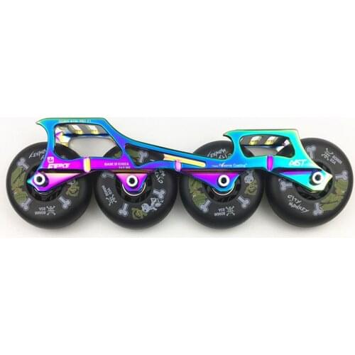 243mm Frame & 4 * 80mm 85A Wheels & Bearings for Inline Slalom Slide Free Skating Skates Base for Adult Kids Skates Basin DJ64