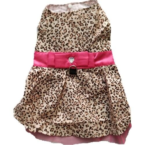 Sexy Leopard Dog Dress Summer Dog Clothes Small Dog Costume Cat Puppy Skirt Pomeranian Poodle Yorkie Chihuahua Clothing Dresses