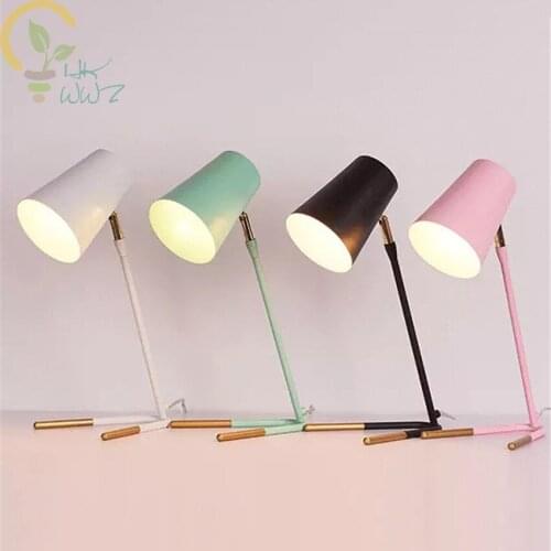 Nordic Light Bedroom Bedside Desk Lamp Modern Minimalism Originality Table Light 4 Colour Eye Protection Table Lamp