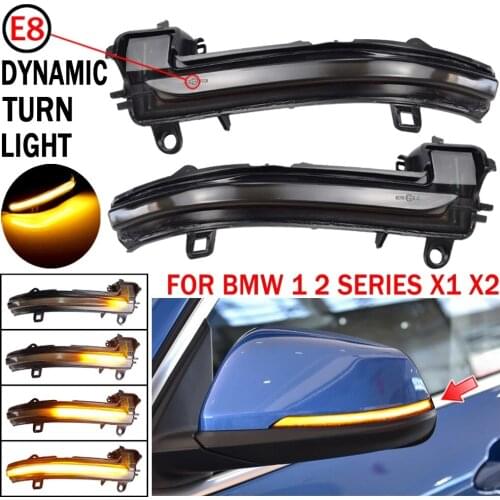 LED Dynamic Turn Signal Blinker Sequential Side Mirror Indicator Light Lamp For BMW X1 F48 2016-2018 2 Series F45 F46 X2 F39