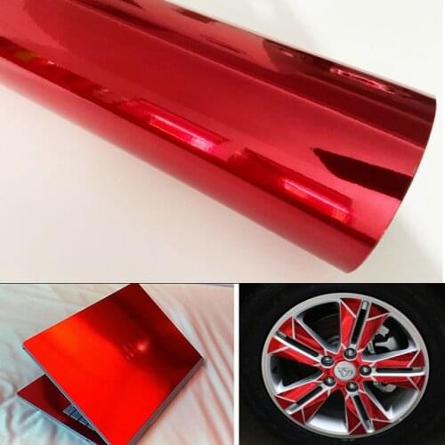 High stretchable Waterproof UV Protected red Chrome Mirror Vinyl Wrap Sheet Roll Film Car Sticker Decal Sheet