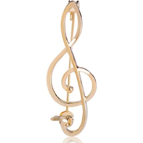 Blucome Fashion Music Note Corsage Clips Brooch Pins Brooches For Women Girls Dress Suit Pin Korean Style Clothes Accessories