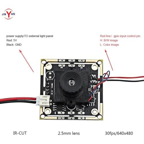 0.3MP Visual doorbell USB camera Black White / color IR-cut camera module OV7740