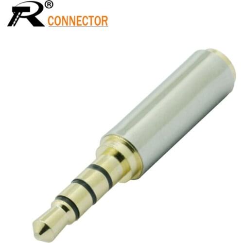 1pc 3.5mm Jack 4pole audio adapter male plug to Jack 2.5mm 4pole female jack socket earphone extanded connector converter