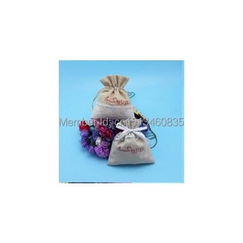100pcs/lot CBRL jute/linen/flax drawstring bags&pouch for cosmetic/iphone,Various colors,size customized,wholesale