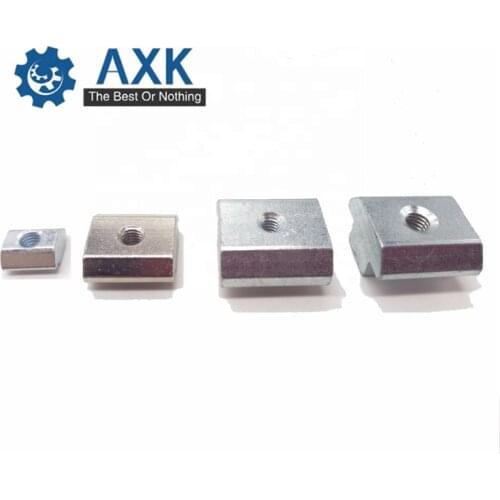 20Pcs M4M5M6M8M10 T Block Square Nuts T-Track Sliding Hammer Nut for Fastener Aluminum Profile 4545 Slot 10 Aluminum Connector