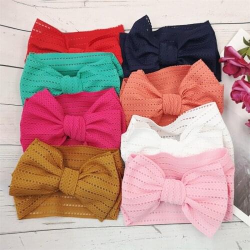 20 Pcs/lot Lace Turban Knot Bow Headband Baby Girls Headwraps Newborn Photo Props Toddler Gift Diademas Hair Accessories