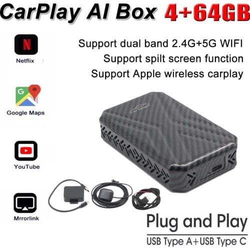 4+64G Carplay Ai Wired Box Android 9 Auto For VW Golf 7 Golf Sportsvan Jetta Variant Plug&play multimedia Mirrorlink Box Carplay