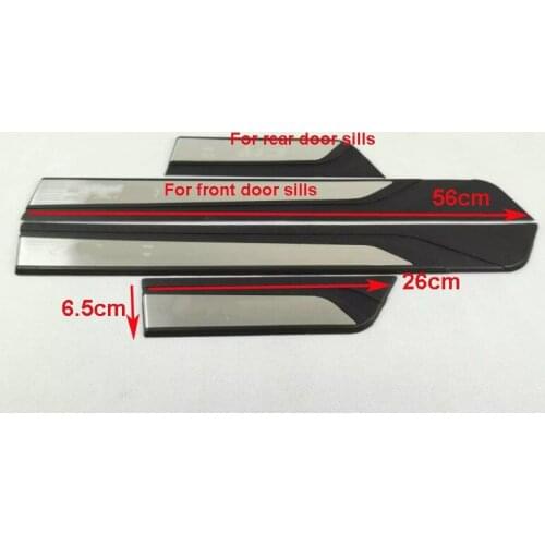 Higher star 4pcs car external door sills scuff footplate,decoration protecion plate for Honda CIVIC 2016-2018
