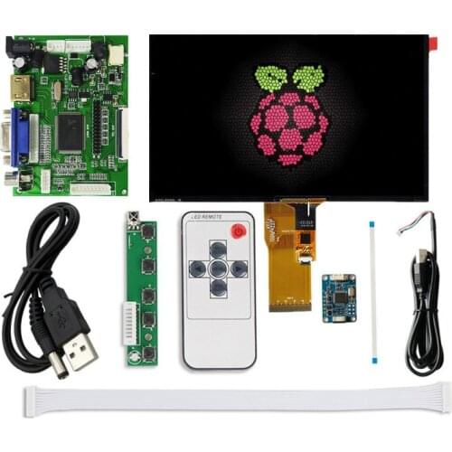 7inch For Raspberry Pi Banana Pi HD LCD Display with Touchscreen Digitizer Screen Monitor Driver Control Board HDMI VGA