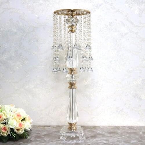 70 CM/ 27.6" Tall Gold Acrylic Flower Rack Wedding Centerpiece Event Table Wedding Road Lead Party Decoration 10 PCS/ Lot