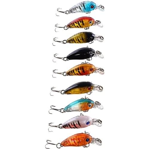 9pcs Minnow Fishing Lures Wobblers Swim Bait Hard Lures Bass Tackle