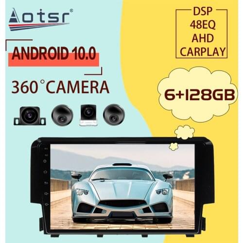 For Honda Civic 2016 - 2018 Android Car Radio Player GPS Navigation Player Multimedia Video Player Stereo Head Unit CD Recorder