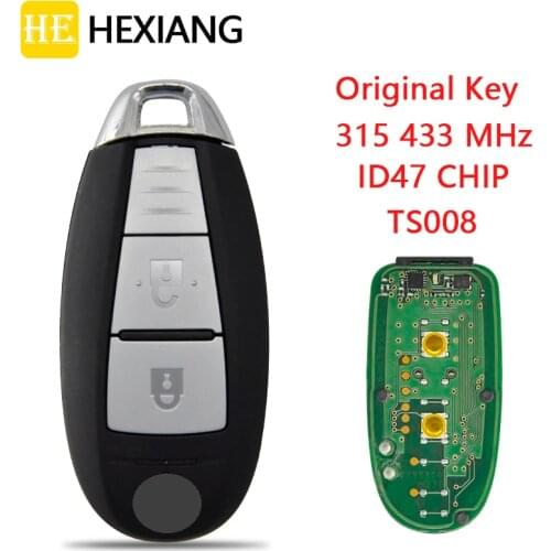 HE Xiang Car Remote Key For Suzuki Swift SX4 Vitara S-Cross ID47 PCF7953 433FSK TS008 Auto Smart Control Original Promixity Card