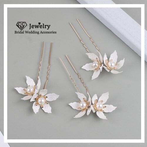 CC Hair Clip Combs Crown Wedding Accessories for Bride Fashion Jewelry Party Headwear Charm Gift Flower Shape 100% Handmade 5586