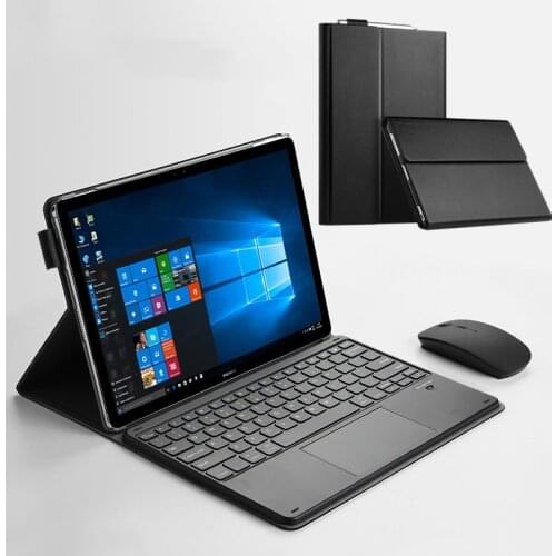 Keyboard Case Cowhide For Huawei Matebook E PAK-AL09 2019 Tablet Case 12" Bluetooth Keyboard Protect Cover Genuine Leather Cases