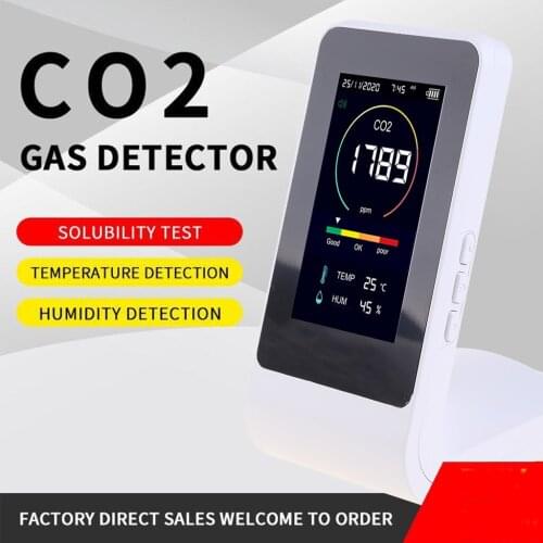 Carbon Dioxide CO2 Detector Monitor Meter Tester Sensor Temperature Humidity Semiconductor/infrared Air Quality Detector