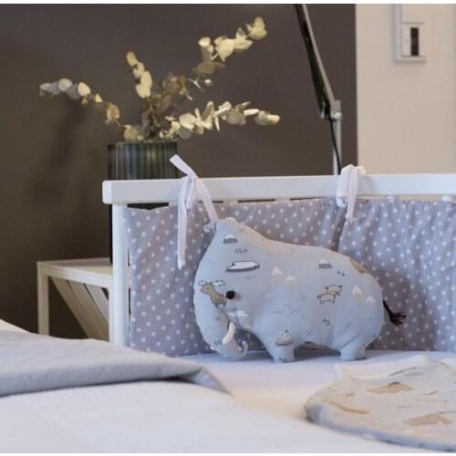 Baby Bed Thicken Bumpers Pillows Newborns Room Decor Nordic Stars Design Crib Around Cot Protector C5AA