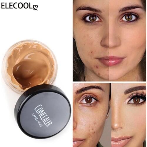 ELECOOL Face Creamy Concealer Foundation Palette Liquid Full Cover Dark Circles Acne Contour Cream Waterproof Makeup