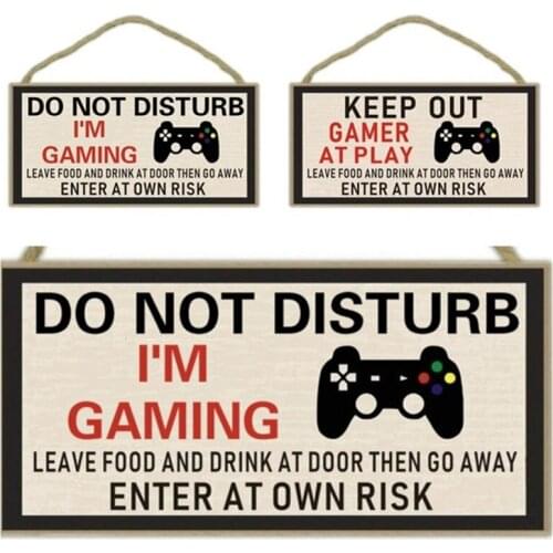 Anti-disturb Keep Out Gamer At Play Wood Door Funny Novelty Bedroom Decoration Listing Christmas Birthday Gift