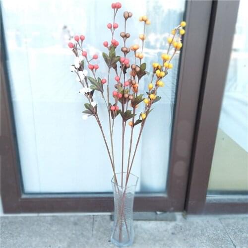 Artificial Plant Simulation Berry Branch Flower Arrangement Decoration Home Wedding Christmas New Year Decoration Foam Flowers