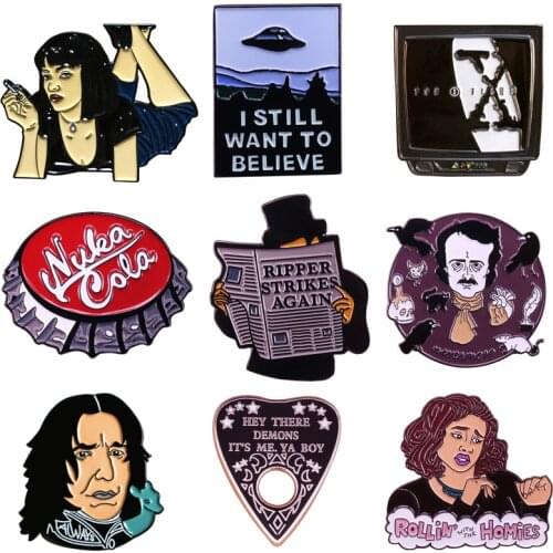 K2188 Classic TV movie characters Enamel Pin and Brooches Bag Clothes Lapel Pin Badge Movies Jewelry Halloween Gift