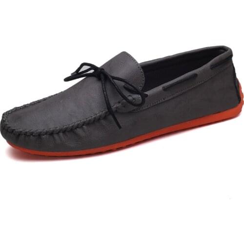 Men Bow Tie Loafers Soft Moccasins Quality Spring Autumn Soft Leather Sneakers Men Flats Casual Driving Shoes Hombre Footwear