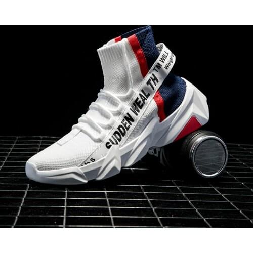 High-Top Ultra Light Sports Sneakers Summer Breathable Men Shoes Height Increasing Slip-On Zapatillas High Quality Vip Link