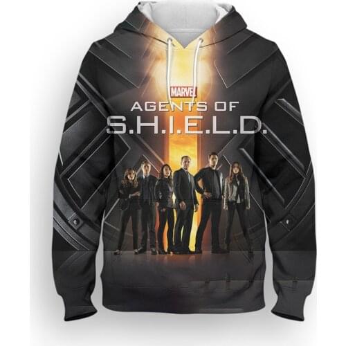 Marvel Movie S.H.I.E.L.D. 3D Print Mens Clothing Cool Fashion Spring Womens Hoodie Streetwear Harajuku Children Sweatshirt