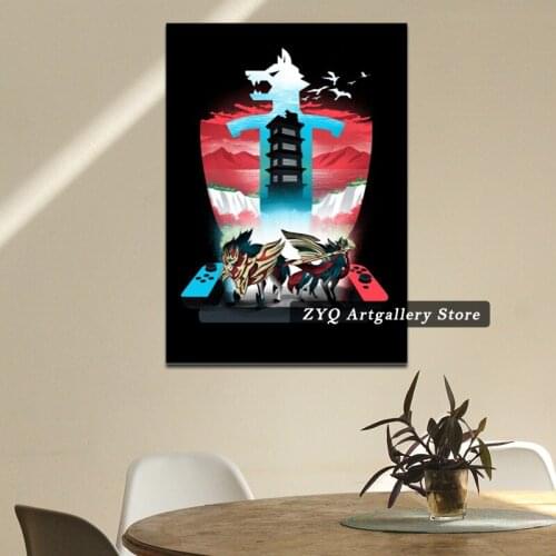 Sword And Shield Home Decor Canvas Painting Wall Pictures Living Room Decoration Art Posters Prints