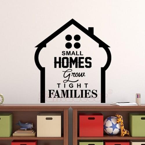 Stickers Small-homes-tight-families Vinyl Wall Decor Wall Art Decal Living Room Home Decor Poster House Decoration 52 cm x 58 cm