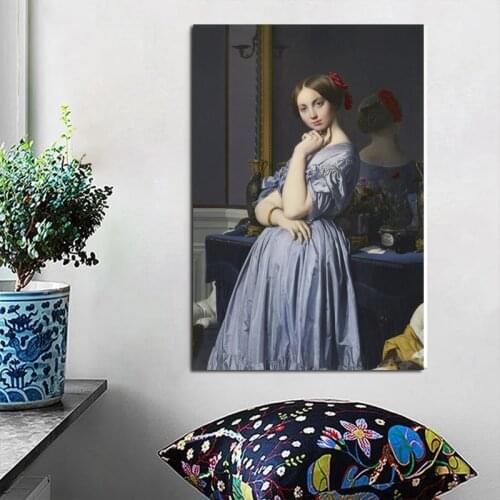 Ingres Comtesse Haussonville Wall Art Canvas Painting Posters Prints Modern Painting Wall Picture For Living Room Home Decor Art