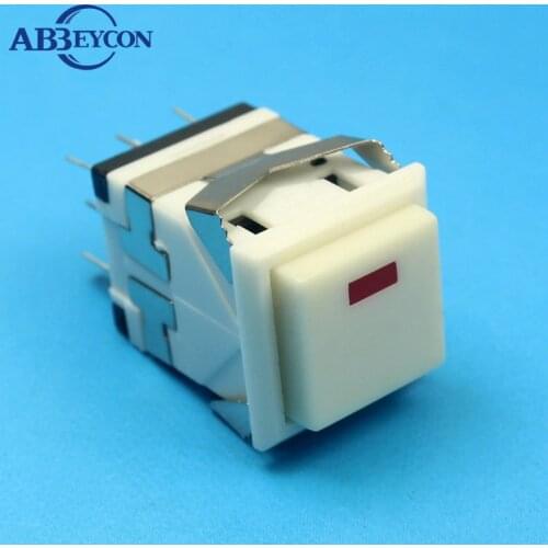 NS192W KD2-21W ON-ON customized white housing white cover red led push button switch