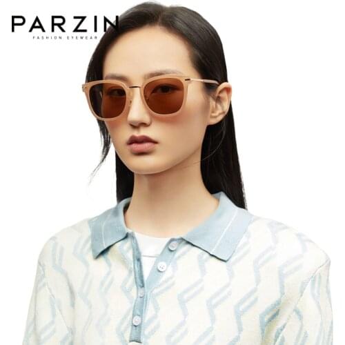 PARZIN TR90 Women Sunglasses for Men Nylon Polarized Sun Glasses UV400 Built-in Metal Vintage Goggles Party Gafas De Sol 92106