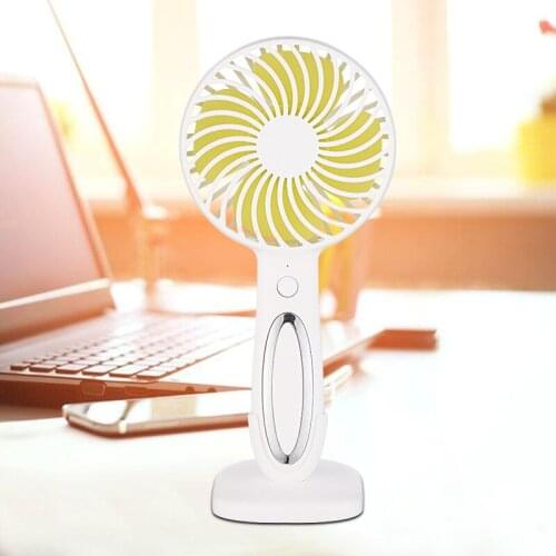 Portable Mini Air Conditioner For Car Small Desktop Fan USB Air Cooling Battery Rechargeable USB Mini Fan With Led Light