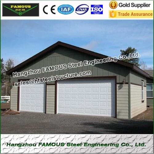 Pre-engineered light steel structure garage for barn storage with 10m*18m*4m