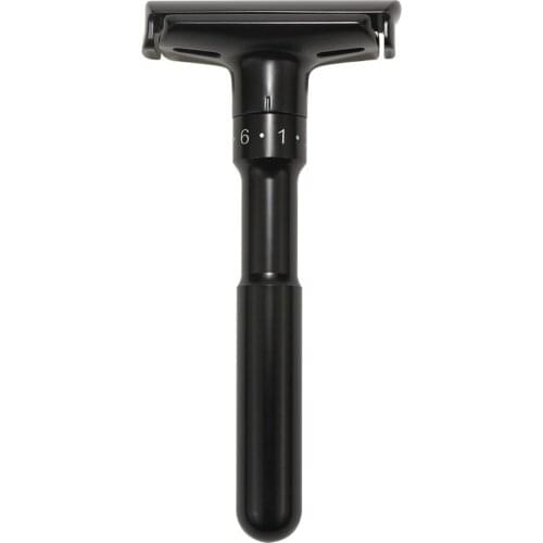 Adjustable Safety Razor Double Edge Classic Mens Shaving Mild to Aggressive 1-6 File Hair Removal Shaver it with 10 Blades