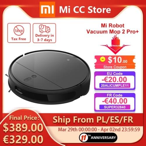 Xiaomi Mi robot cleaner 2 Pro + 3000Pa dust mop 3D VSLAM avoid obstacles 5200mAh APP remote control Smart Map Save
