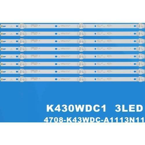 LED backlight strip for TCL Y43G1B LE43E6850 43PFS4062 43PUH6002/96 43PUH6002 LE43M3570 4708-K43WDC-A1113N11 A3113N11 A2113N11