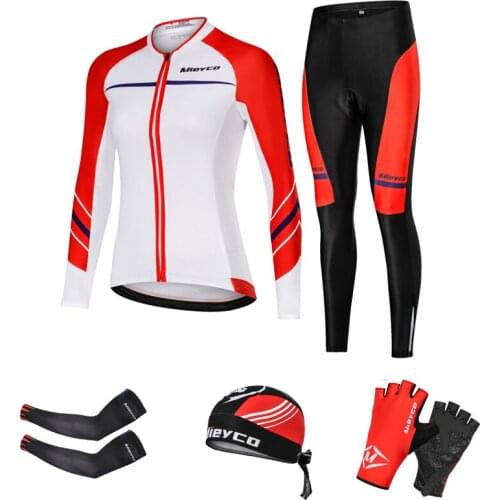 Womens Cycling Jerseys Long Sleeve Cycling Suit MTB Quick Dry Breathable Mountain Bike Racing Sets BMX Designer Cycling Sets