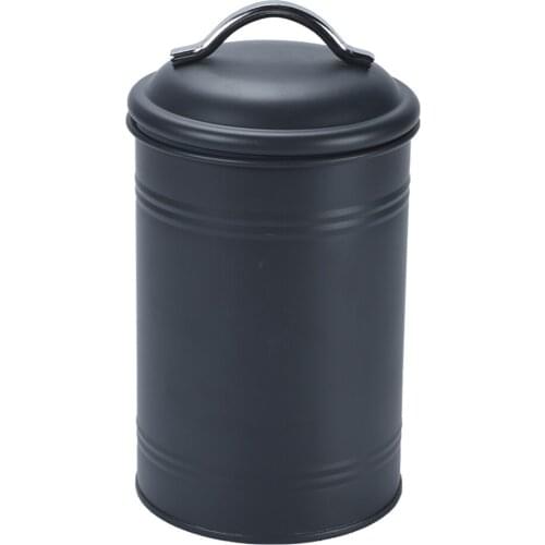 300ml Kitchen Tin Spice Seasoning Airtight Canister Rustic Style Black