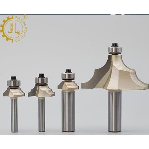 1PC double R-wire knife woodworking router bits for wood 1/2 Double Round Cutter With Ball Bearing