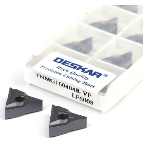 10Pc TNMG160404R TNMG160408R NMG160404L TNMG160408L-VF LF6008 CNC Machine Tools High Quality Lathe Carbide Blade Durable Seismic