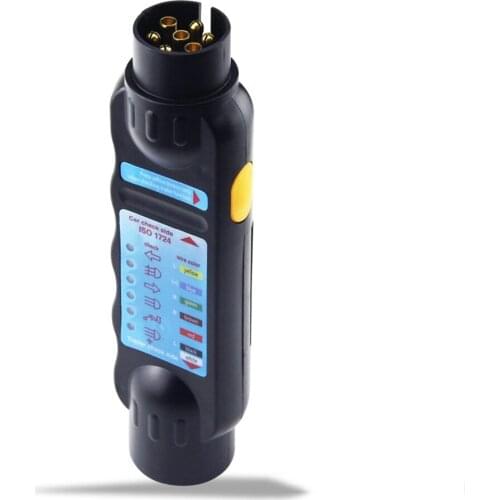 12V 7 Pin Trailer Socket Durable Truck Trailer Plug Socket Tester Wiring Circuit Light Test Tool Car Circuit Testing