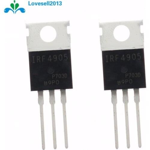 2Pcs P-MOS IRF4905 IRF 4905 Transistor TO-220AB WC